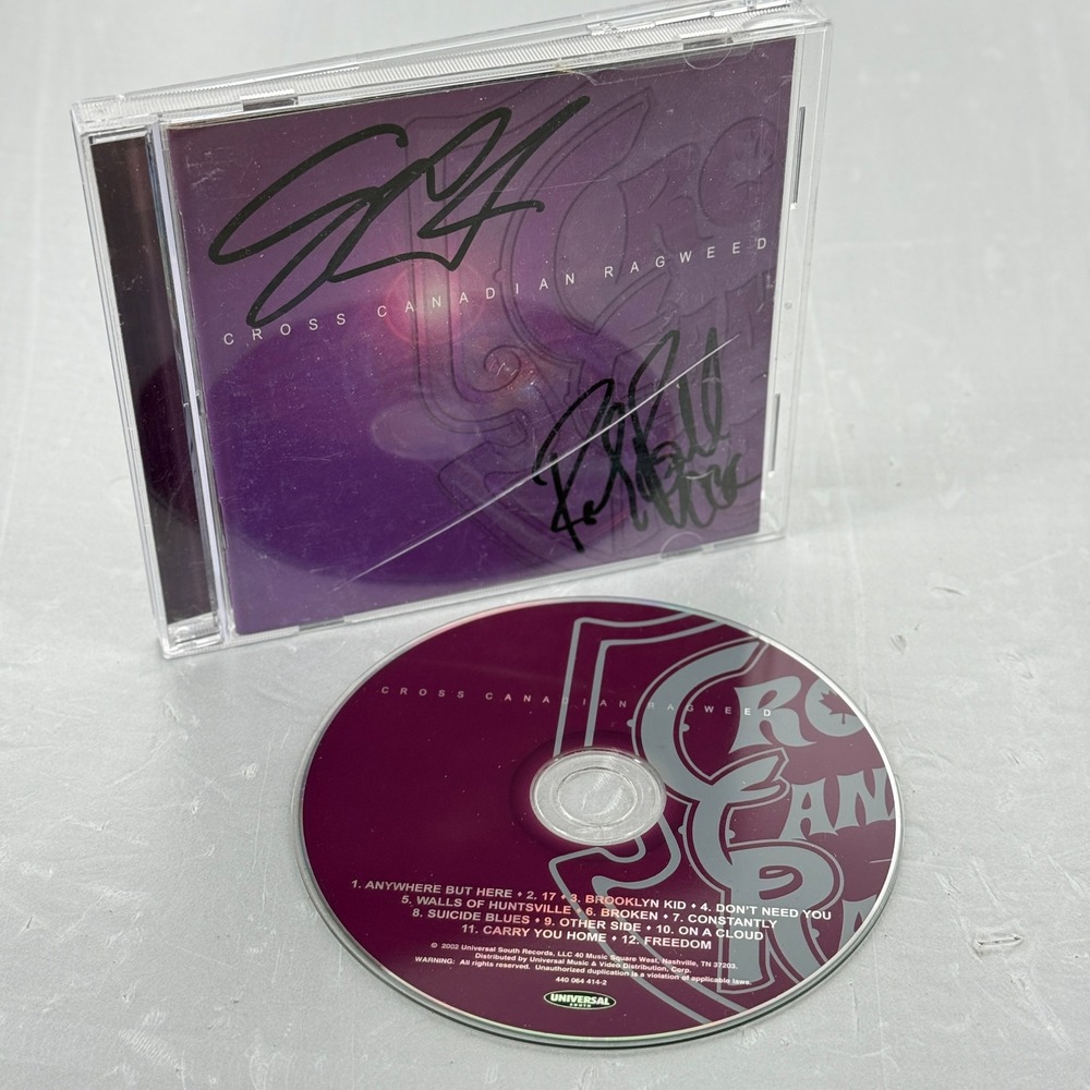 Cross Canadian Ragweed Self Titled AUTOGRPAHED CD, 2002 Universal South SIGNED